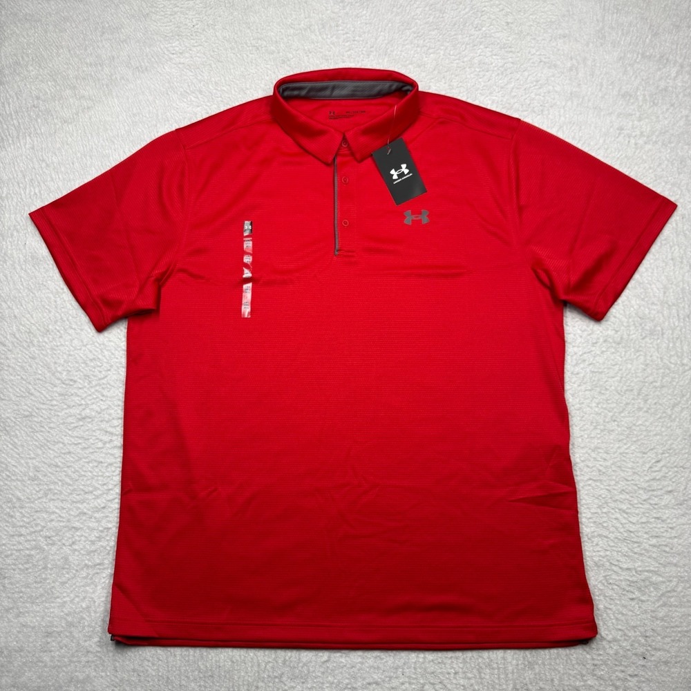 NWT Under Armour Tech Polo Performance‎ Shirt Loose Fit 1290140 Men's Size 2XL